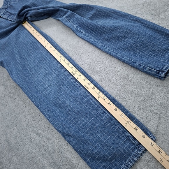 Vtg 1980s Grid Print Blue Jeans Union Bay Sz 9 22"x30" 80s Mid Rise Tapered Leg - Picture 5 of 9